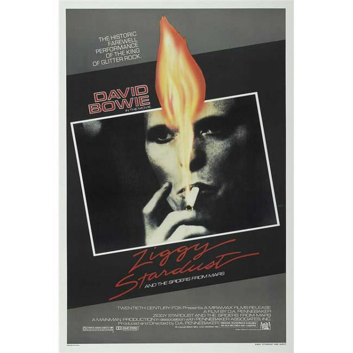 Ziggy Stardust and the Spiders from Mars Movie Poster Print 27x40