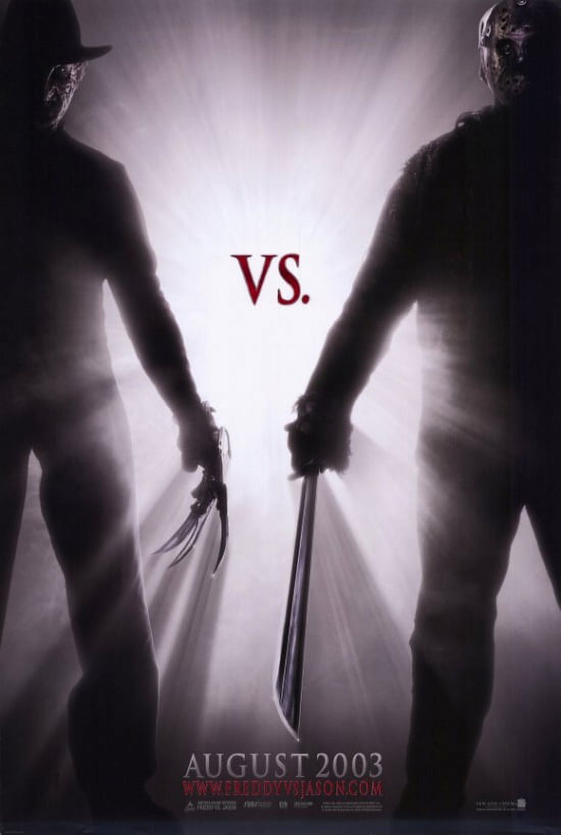 Freddy Vs. Jason movie poster 11x17, horror film art print.