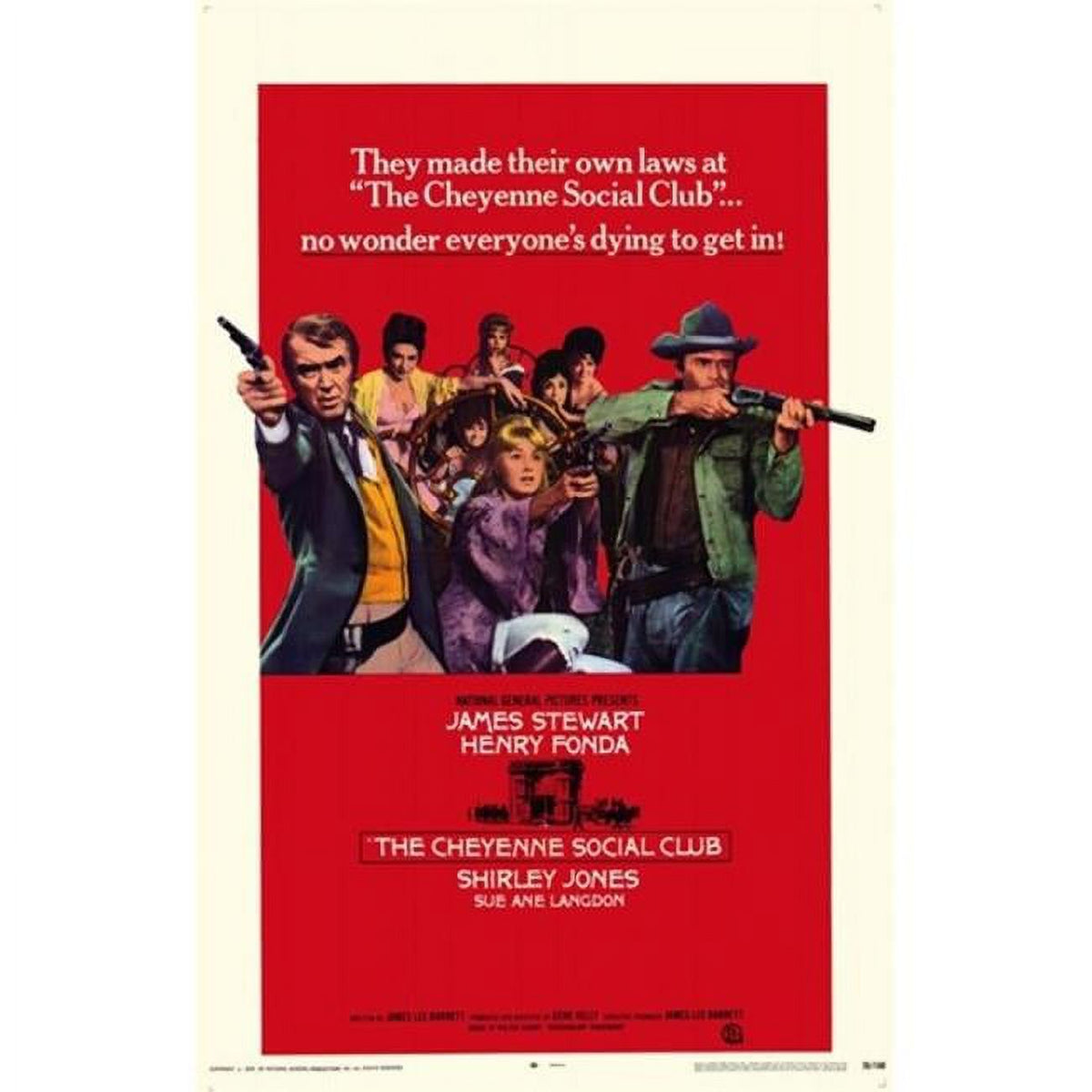 Cheyenne Social Club Movie Poster 11x17 print showcasing classic western cinema.
