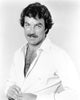 Magnum P.I. photo print of Tom Selleck in white polo with hairy chest.