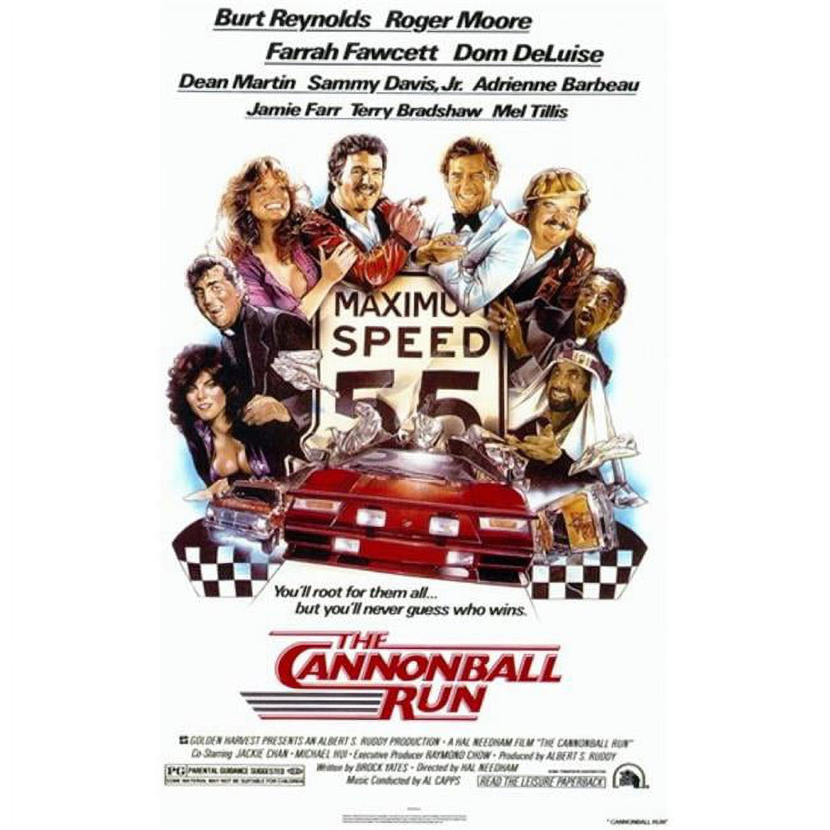 Cannonball Run Movie Poster featuring classic comedy art in 11 x 17 size.