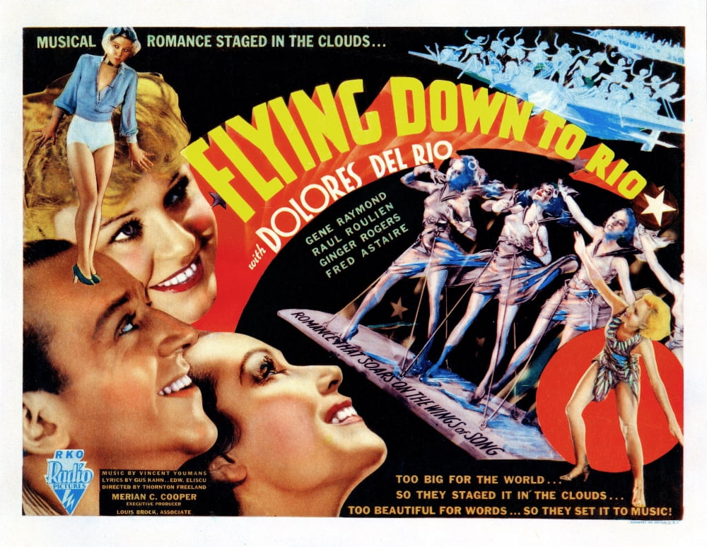 Flying Fred Astaire and Ginger Rogers 1933 Movie Masterprint Poster
