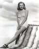 Doris Day seated in swimsuit vintage photo print