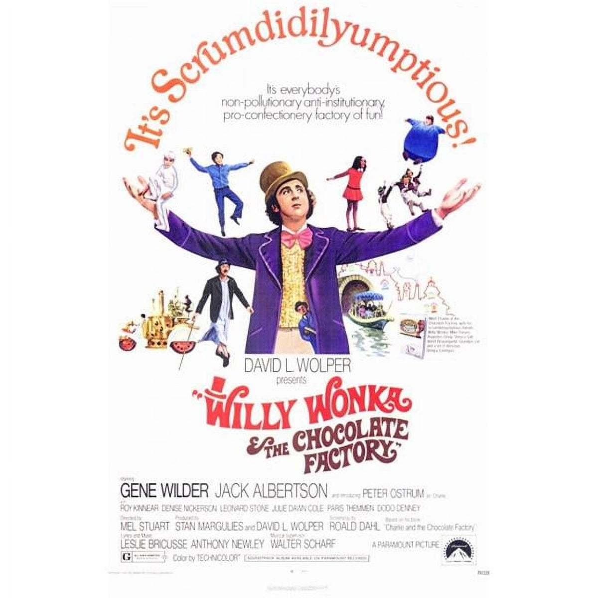 Willy Wonka & the Chocolate Factory movie poster 11x17 size