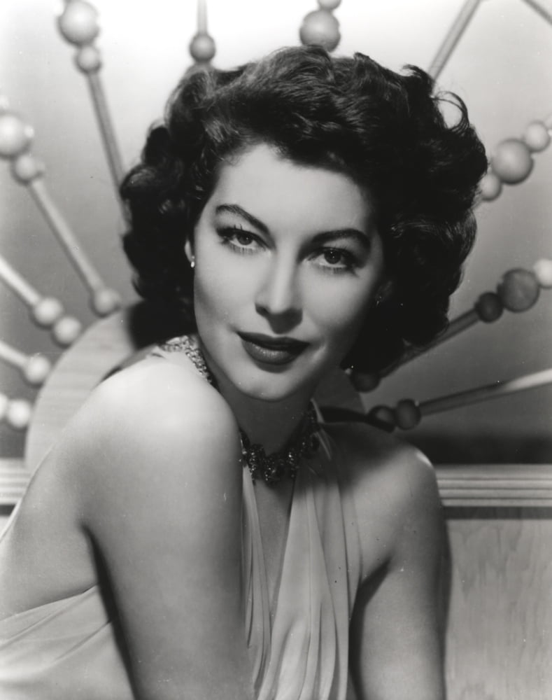 Close-up portrait photo print of Ava Gardner in a beautiful pose.