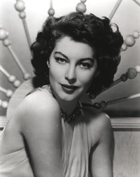 Close-up portrait photo print of Ava Gardner in a beautiful pose.