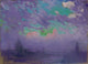 Green Blue and Purple art print by Joseph Pennell showcasing vibrant colors.