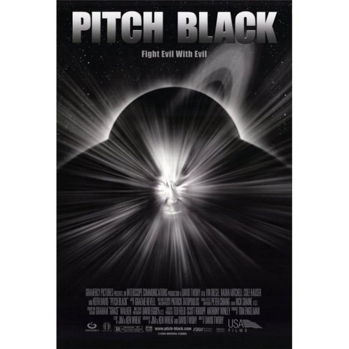 Pitch Black Movie Poster Print - 27x40 size featuring thrilling sci-fi imagery.