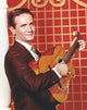 Roger Miller posed in stripe portrait photo print