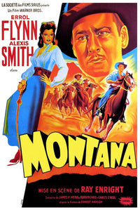 Montana Movie Masterprint Poster featuring Alexis Smith and Errol Flynn from 1950.