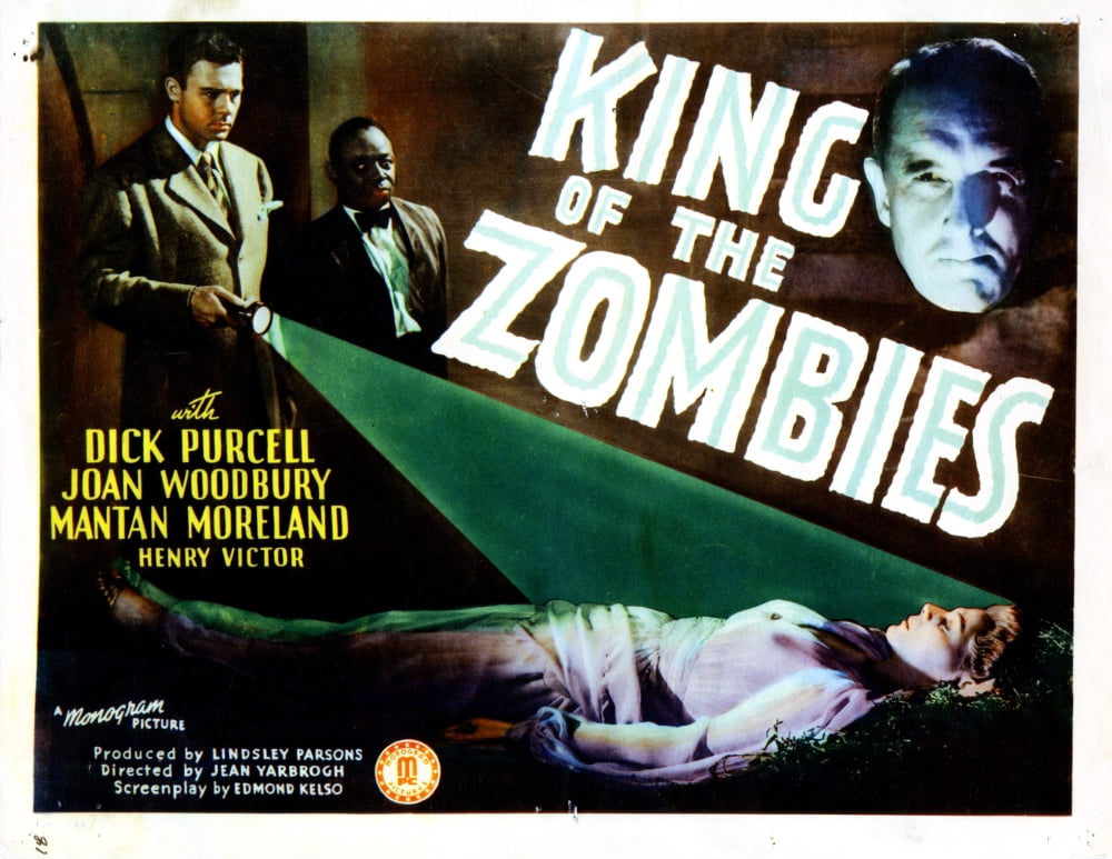 King of the Zombies movie masterprint poster featuring John Archer, Mantan Moreland, and Henry Victor.