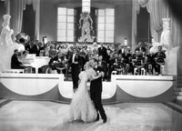 Fred Astaire and Ginger Rogers Dancing with Orchestra Photo Print
