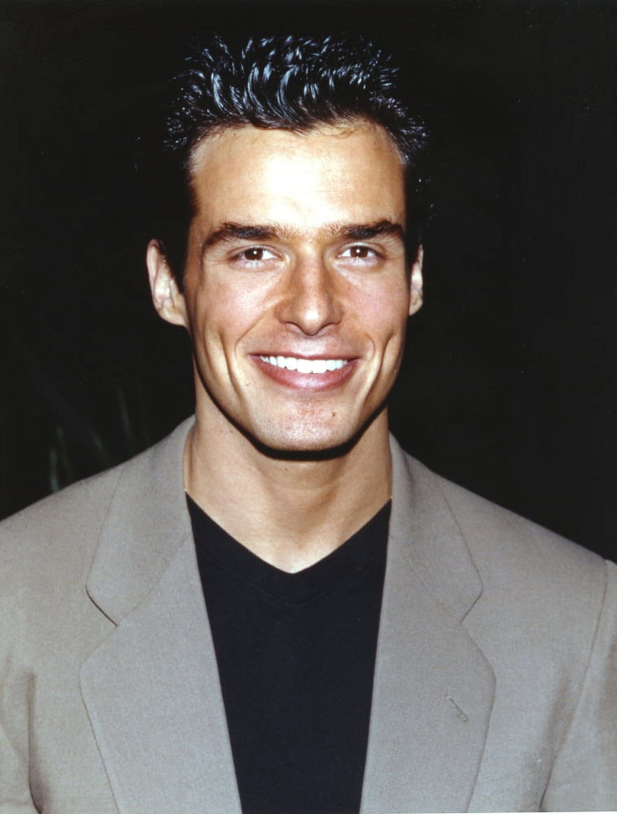 Antonio Sabato Jr. close-up photo print in gray coat