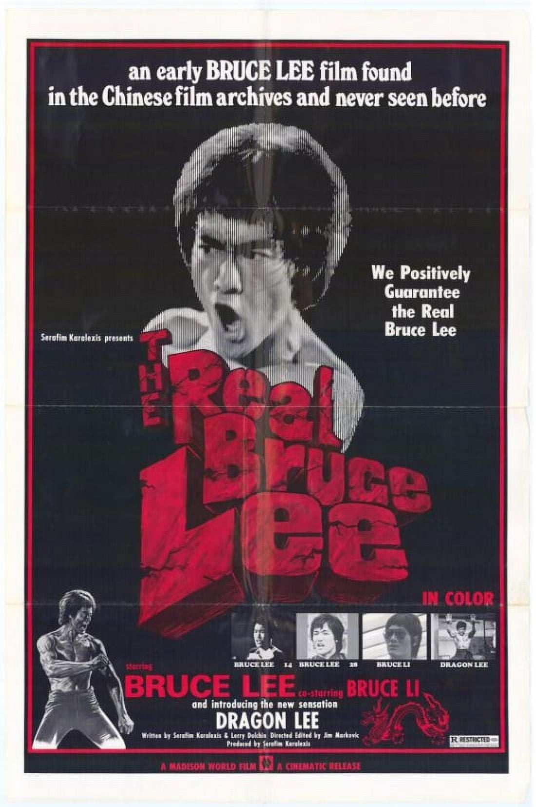 Bruce Lee Movie Poster 11x17 Print - Iconic Martial Arts Legend
