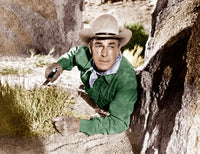 Seven Men From Now Photo Print featuring Randolph Scott, classic Western movie art.