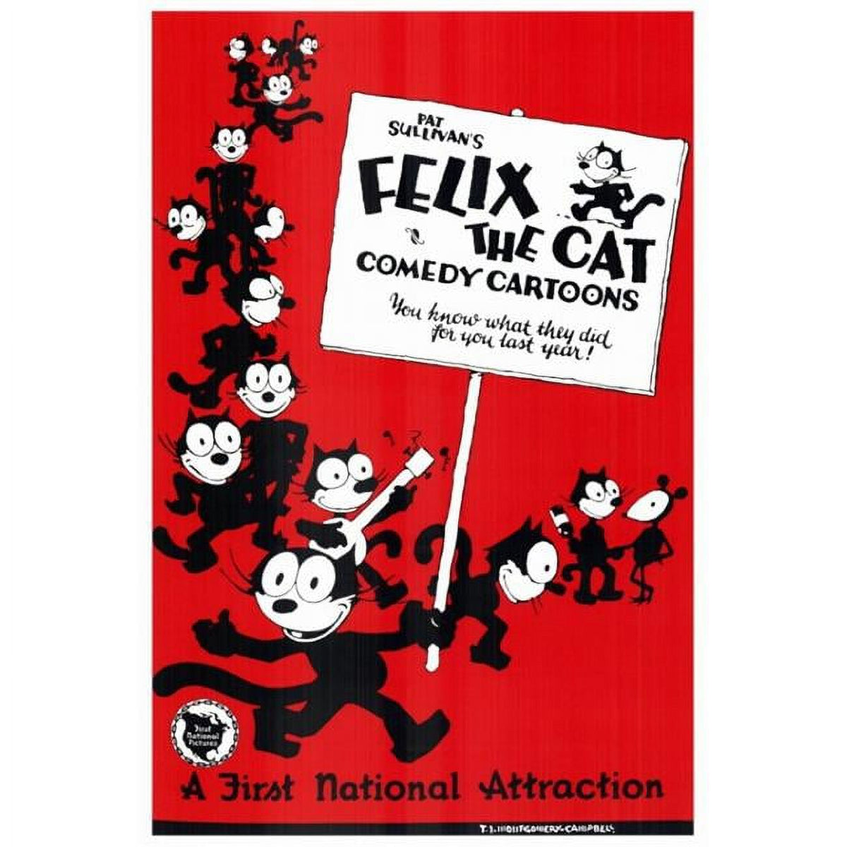 Felix The Cat Movie Poster Print 27x40 - Vintage Animation Art