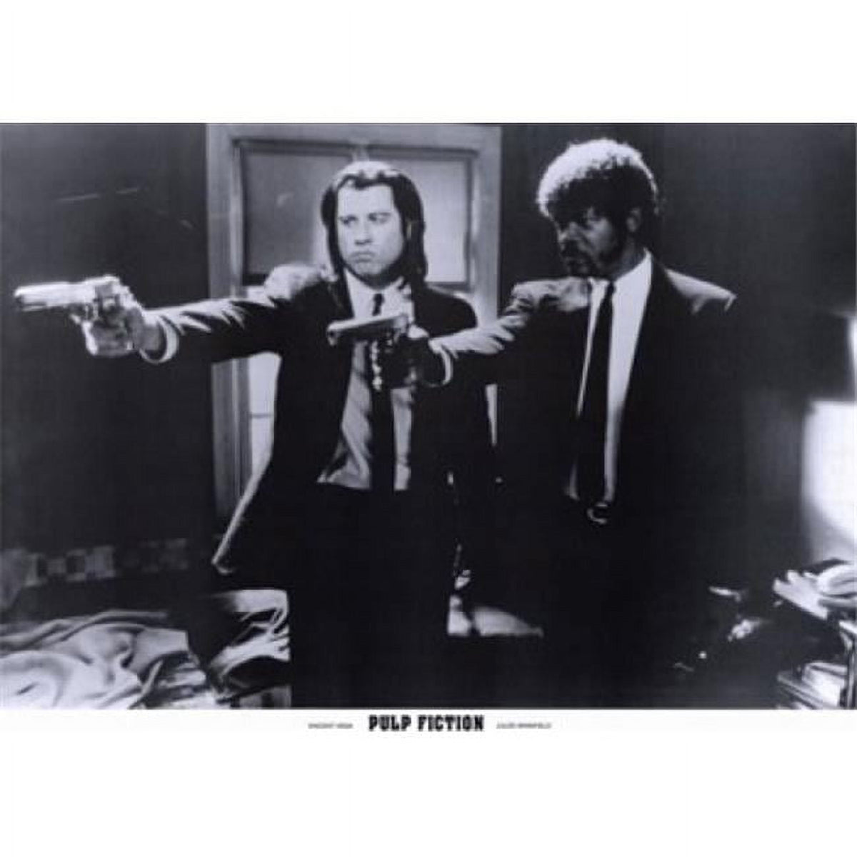 Pulp Fiction movie poster print featuring iconic film art.