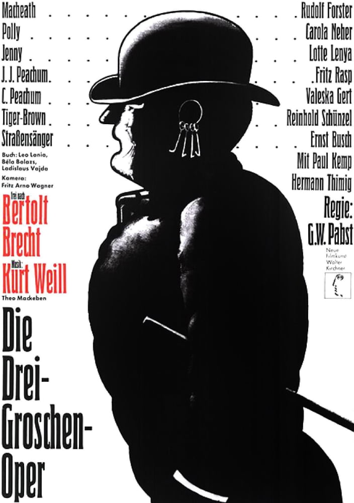 The Three Penny Opera movie poster print featuring Rudolf Forster as Mack the Knife.