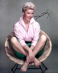 Doris Day Sitting in Chair Crisscross Photo Print