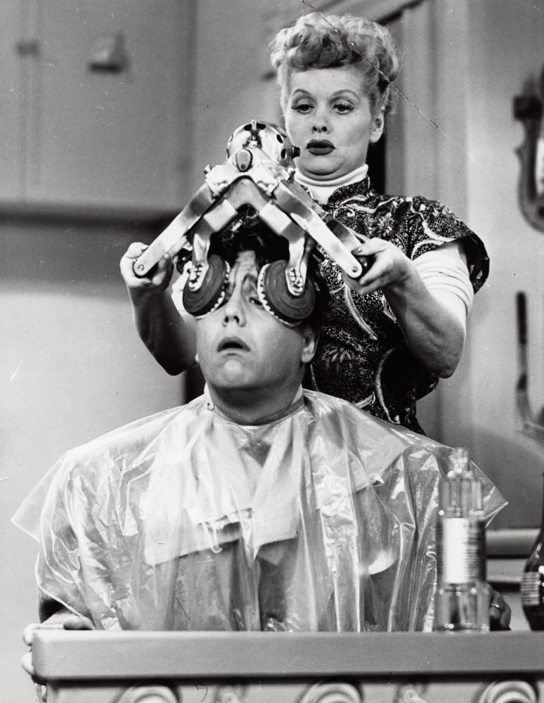 I Love Lucy film still photo print capturing classic television humor.