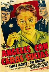 Dirty Faces movie poster print featuring James Cagney, 1938 film.