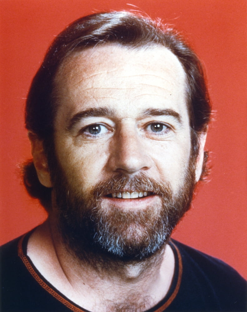 Close-up portrait photo print of George Carlin.