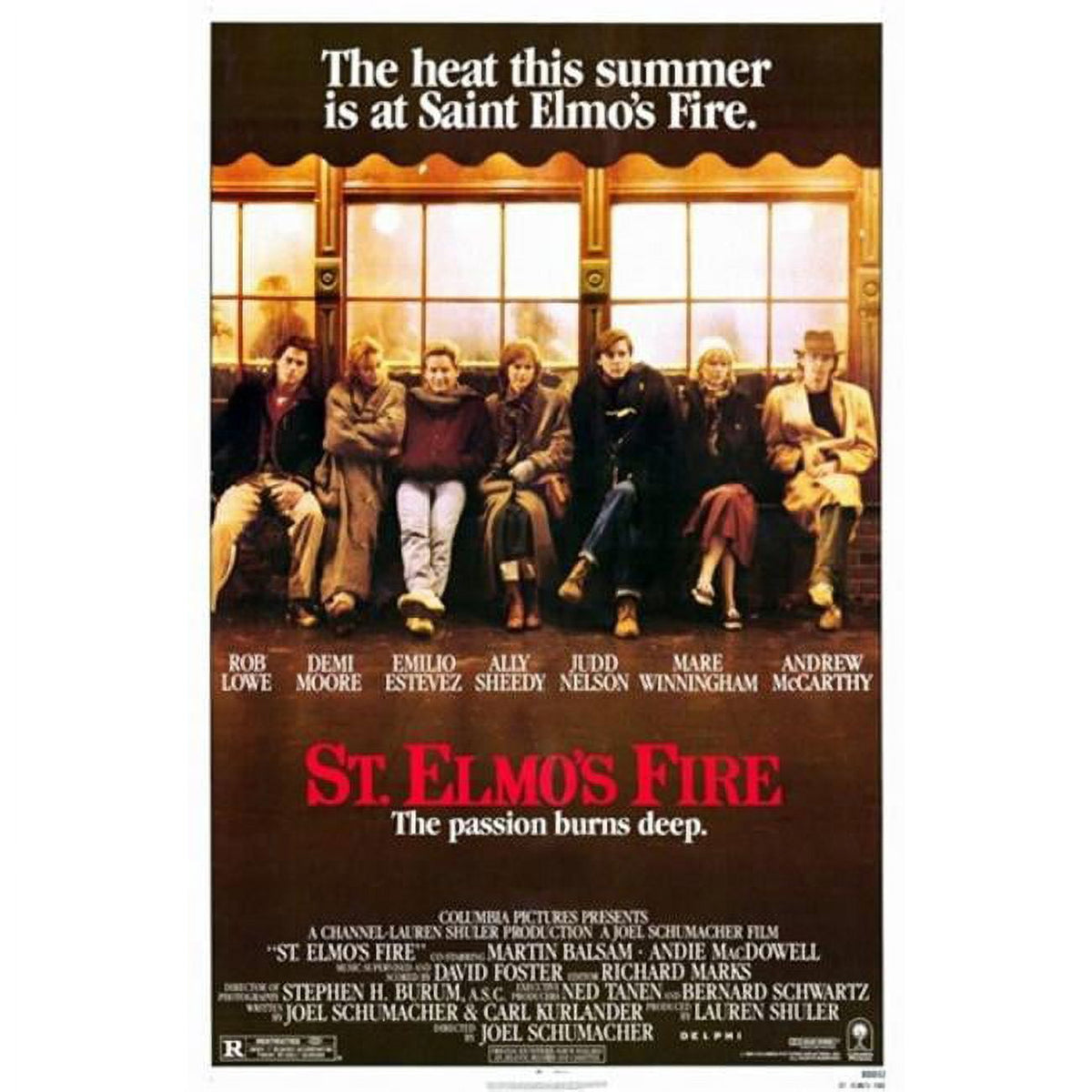 St Elmo's Fire Movie Poster 11x17 Print featuring vibrant imagery from the classic film.