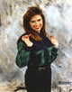 Heather Langenkamp portrait photo print in green and black blouse