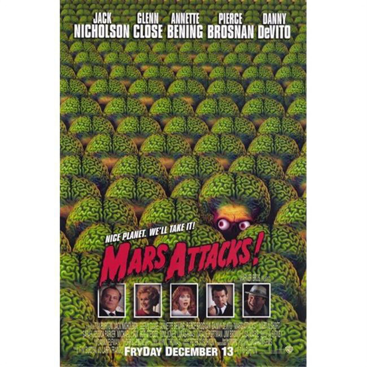 Mars Attacks movie poster print 11x17