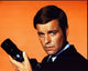 Robert Wagner photo print holding camera with orange background