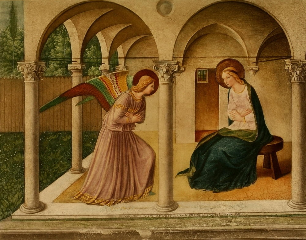 The Annunciation art print by Fra Angelico in 8x10 size.