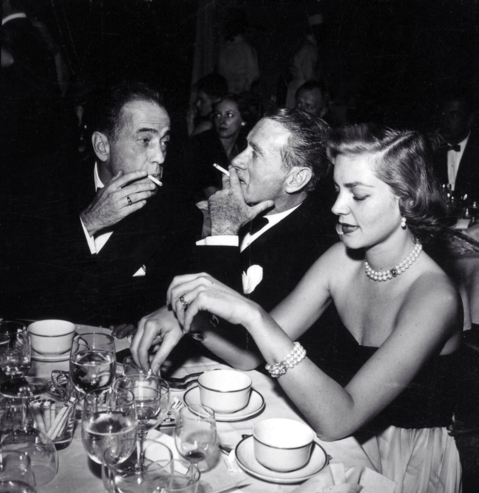 Humphrey Bogart and Lauren Bacall vintage photo print.