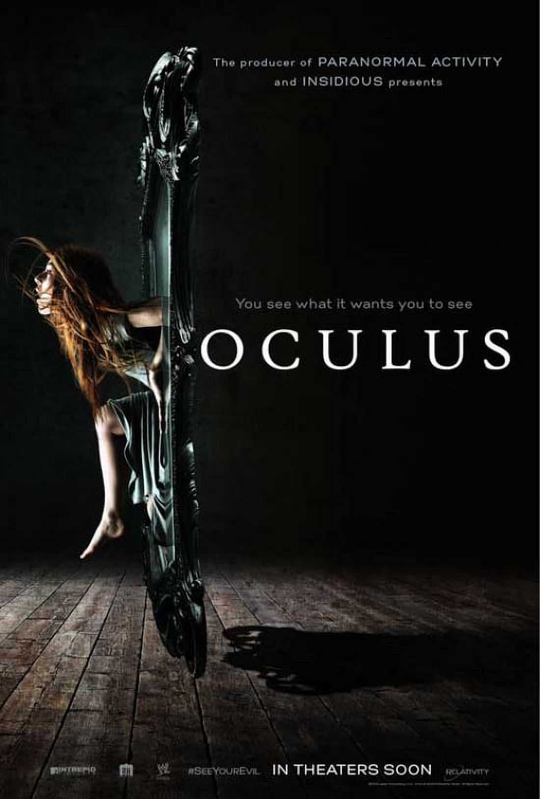 Oculus movie poster print in 11x17 size, featuring horror elements.