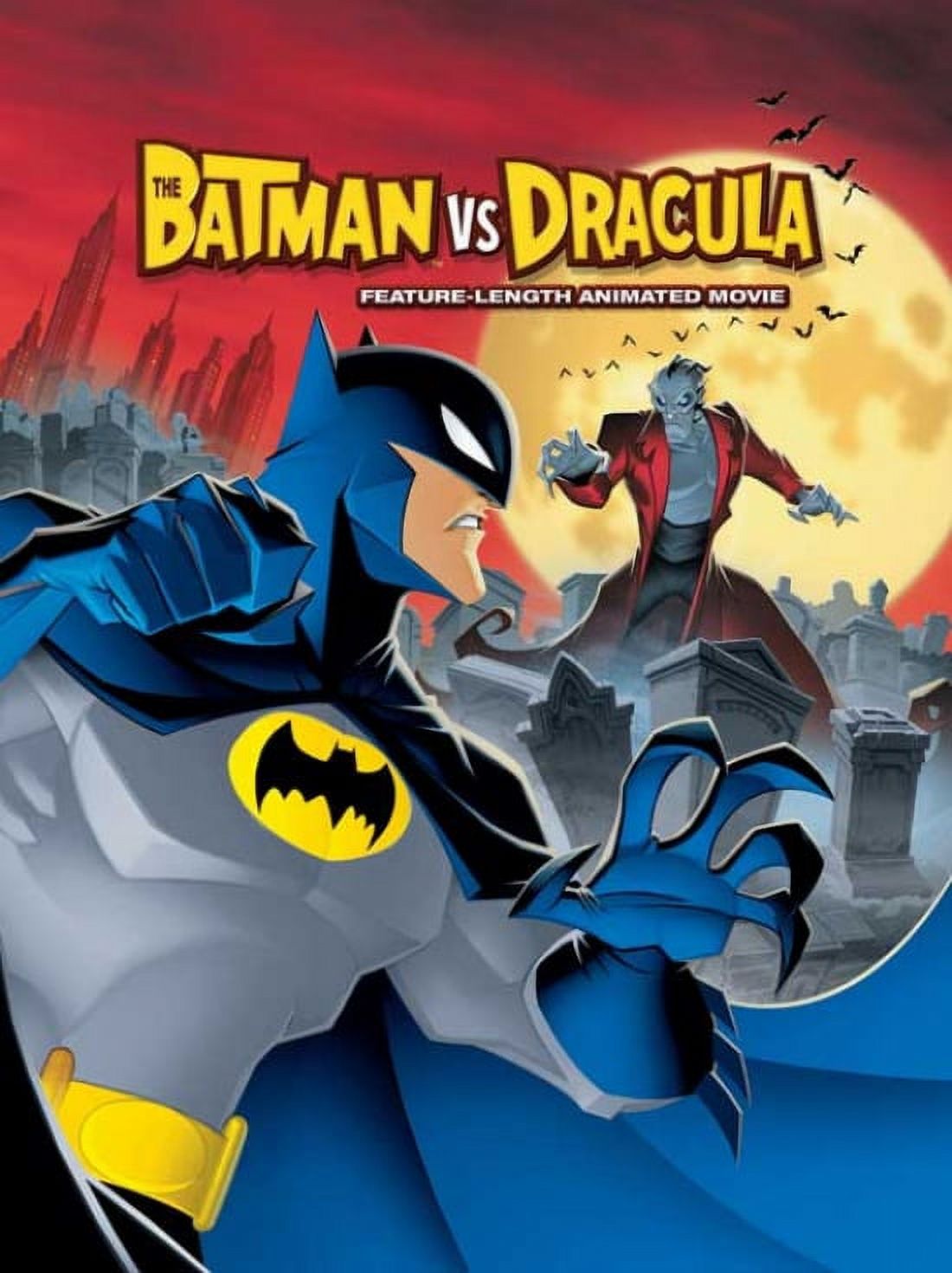 Batman vs Dracula Movie Poster 11x17 print showcasing the epic clash.