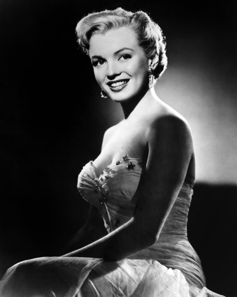 Marilyn Monroe early 1950s photo print, vintage Hollywood glamour.