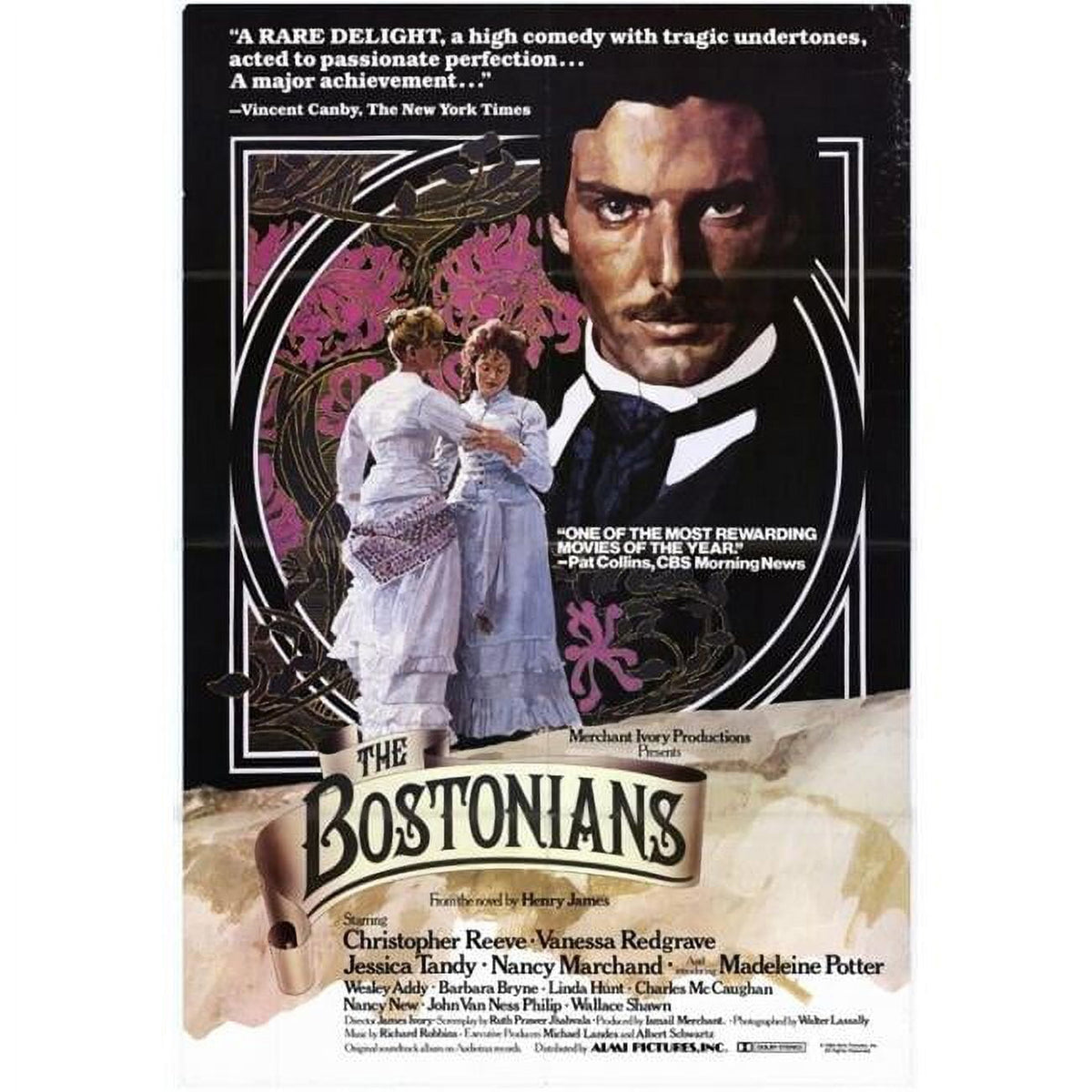 The Bostonians Movie Poster Print in 27x40 size, featuring classic film imagery.