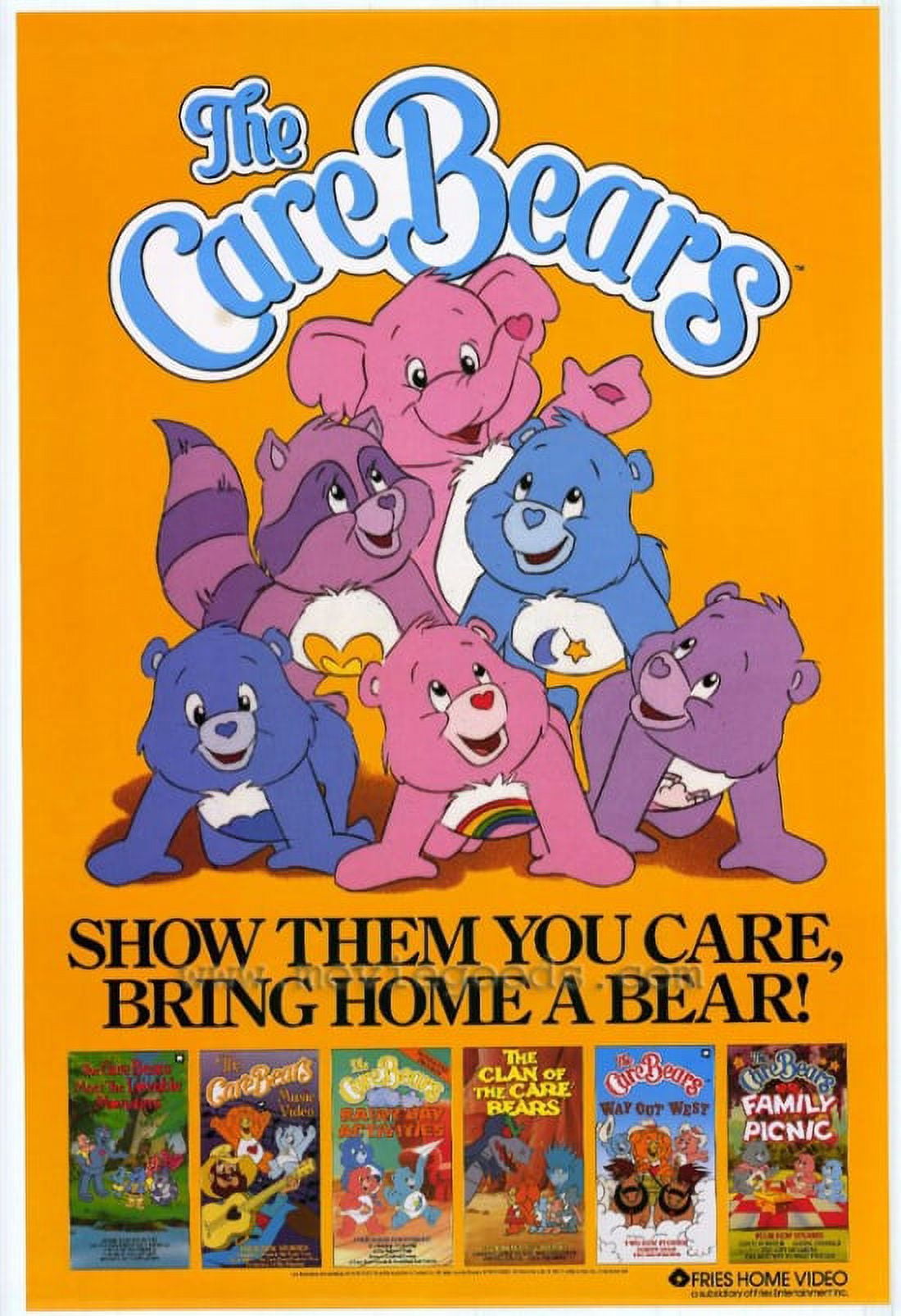 Care Bears Movie Poster Print in vibrant colors, 27x40 inches.