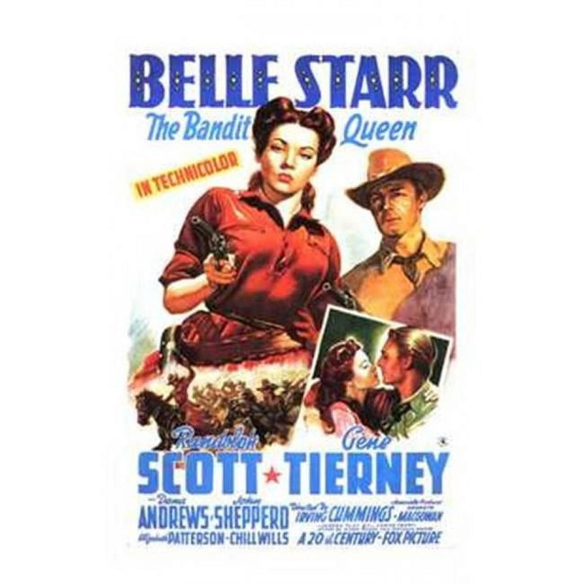 Belle Starr Movie Poster 11x17 featuring classic Western film imagery.