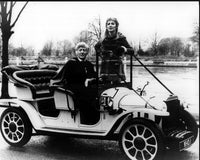 John Pertwee as Doctor Who in classic car black and white photo print