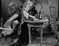 Marlene Dietrich iconic photo print in black dress, vintage Hollywood style.