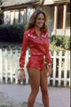 Catherine Bach standing in star outfit photo print