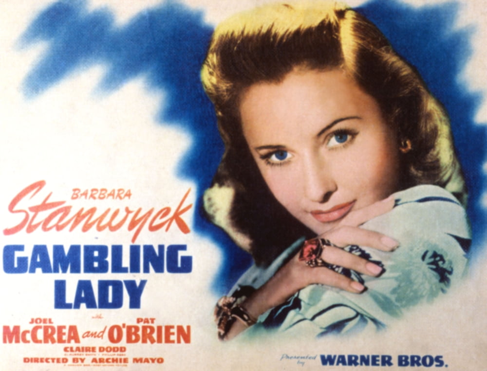 Gambling Lady Movie Poster featuring Barbara Stanwyck from 1934