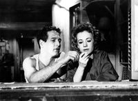 The Hustler movie poster print featuring Paul Newman and Piper Laurie, 1961