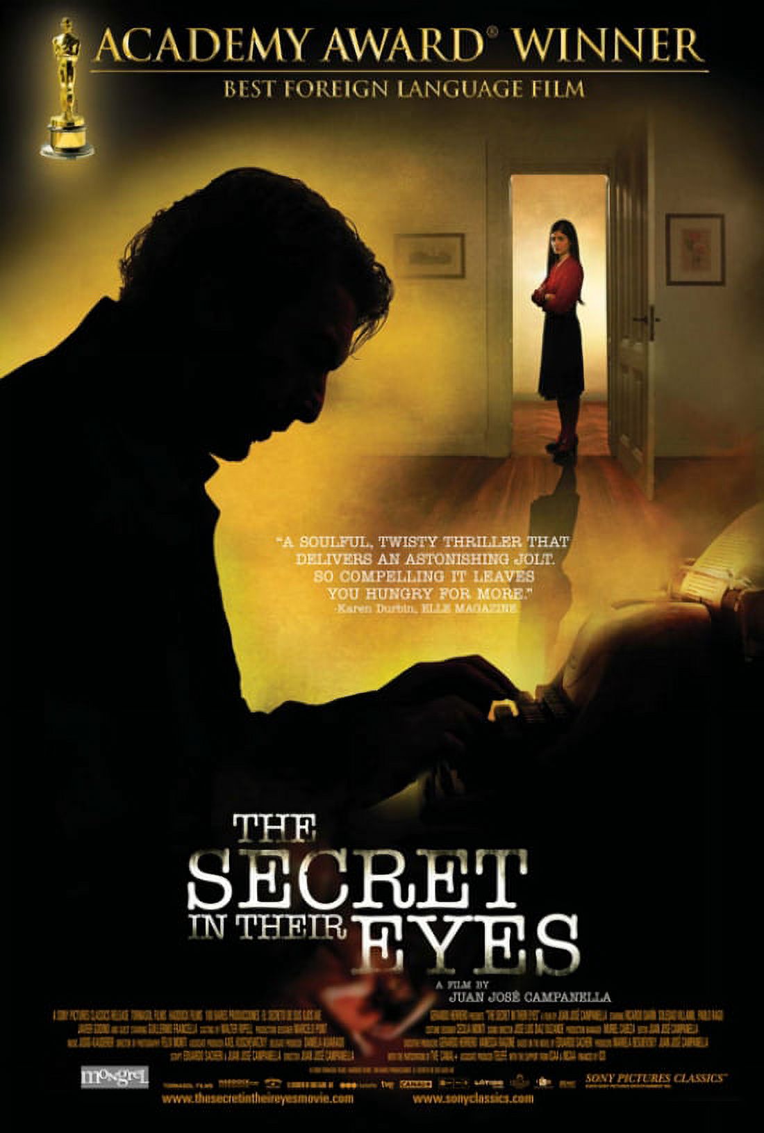 The Secret in Their Eyes movie poster 27x40 inches.