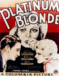 Platinum Blonde 1931 Movie Poster Art featuring Loretta Young and Jean Harlow