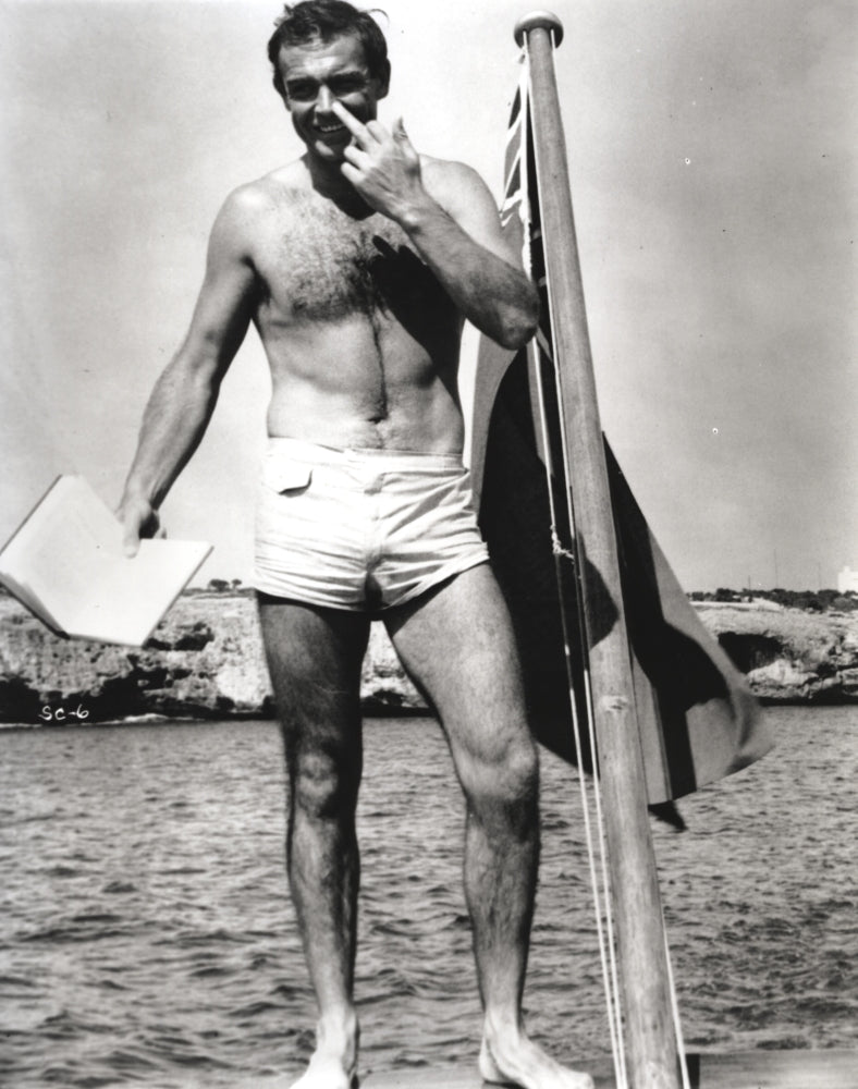 Sean Connery making an obscene hand gesture photo print