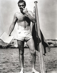 Sean Connery making an obscene hand gesture photo print