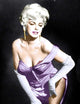Barbara Nichols in purple dress photo print, available in multiple sizes.