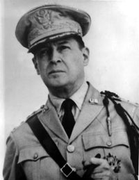 Douglas MacArthur in military uniform photo print.