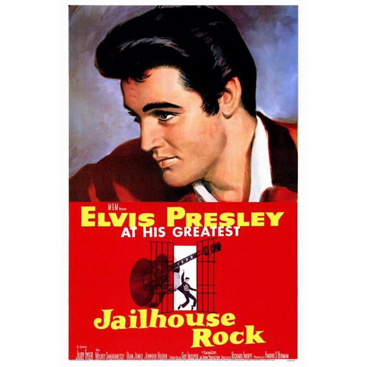 Jailhouse Rock Movie Poster Print - Elvis Presley classic film art